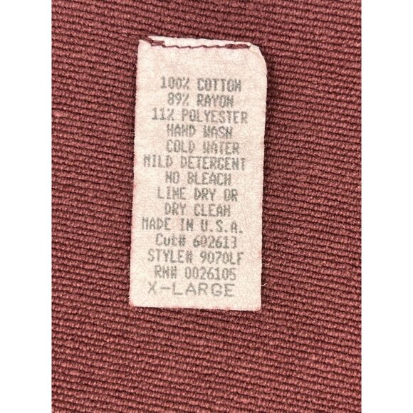 Vintage Pear Two Piece Set Shirt Brown Women's Maxi Cotton Dress XL NWT USA Made - Picture 6 of 11